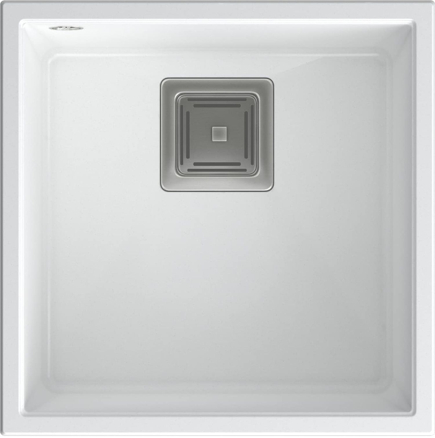 Quadron David graniteq mosogató 42x42 cm fehér HQD4242U1-BS