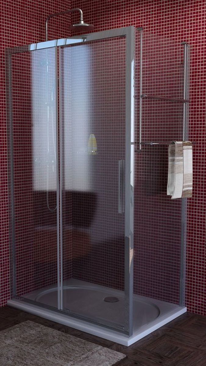 Polysan Lucis Line zuhanyfal 100 cm króm fényes/átlátszó üveg DL3515