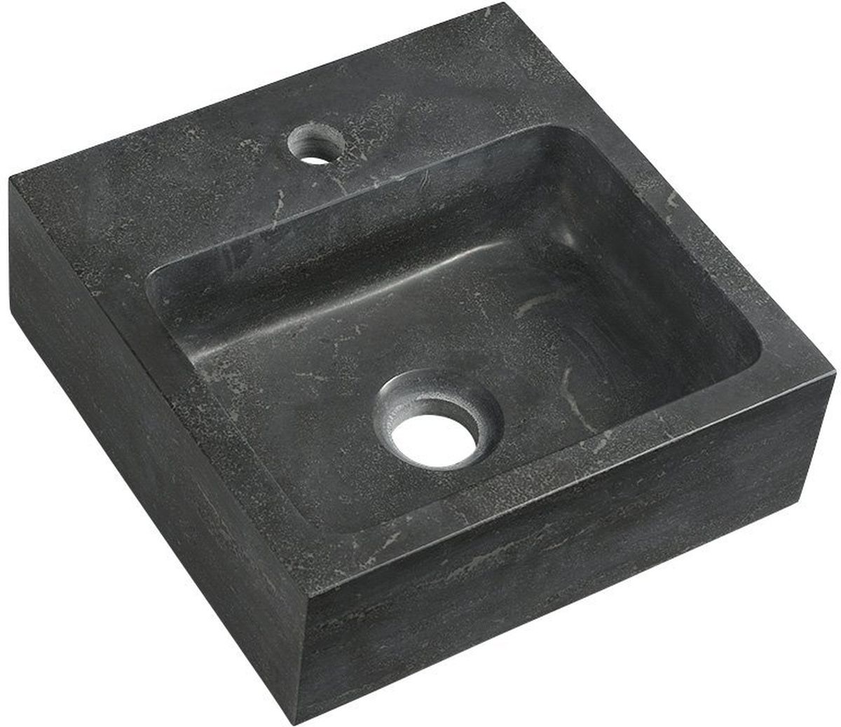 Sapho Blok mosdótál 30x30 cm négyzet klasszikus-mosdótálak antracit 2401-29