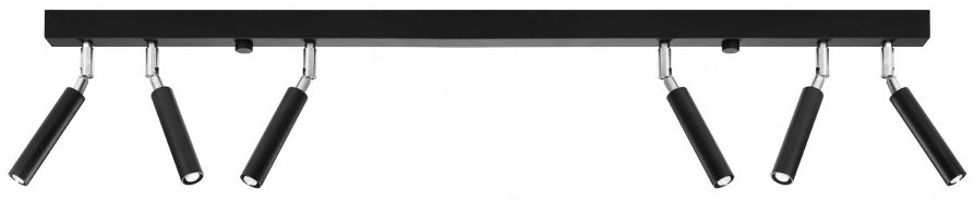 Sollux Lighting Eyetech mennyezeti lámpa 6x40 W fekete SL.0901