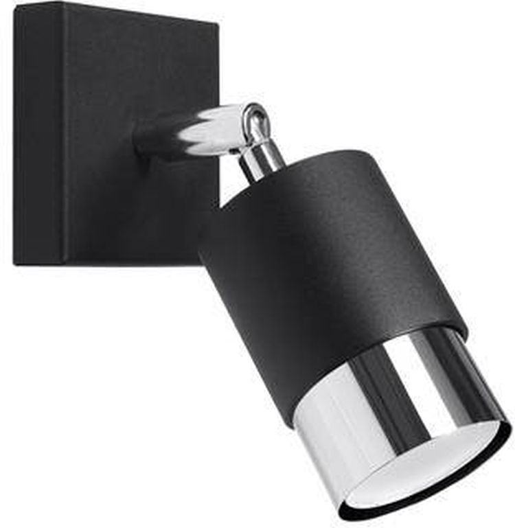 Sollux Lighting Nero oldalfali lámpa 1x40 W fekete-króm SL.1064