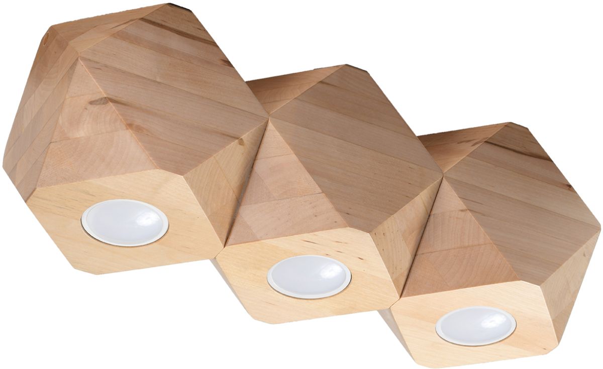 Sollux Lighting Woody mennyezeti lámpa 3x40 W fa SL.1010