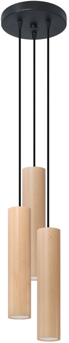 Sollux Lighting Lino függőlámpa 3x40 W fa SL.1012