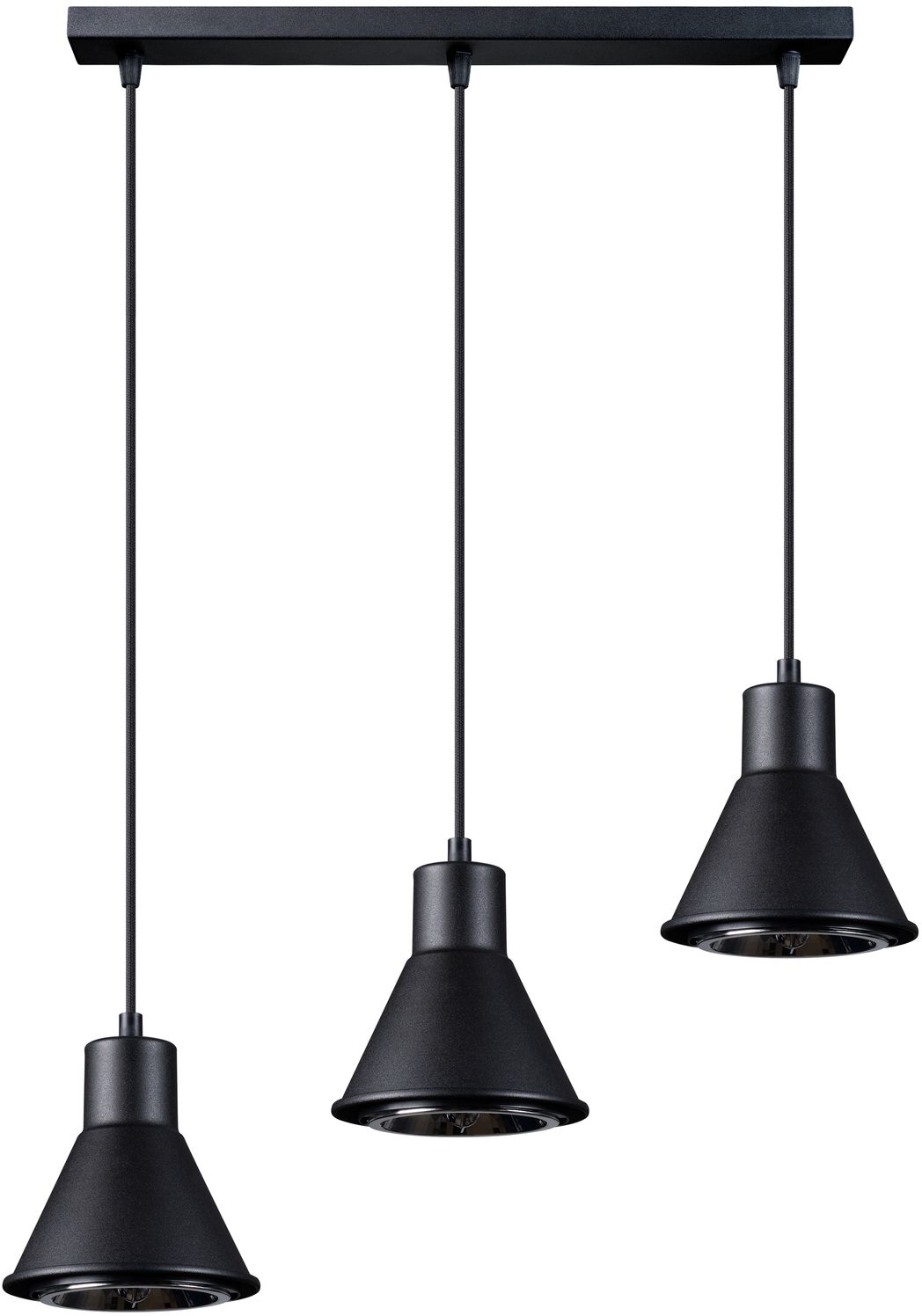 Sollux Lighting Tazila függőlámpa 3x60 W fekete SL.0990