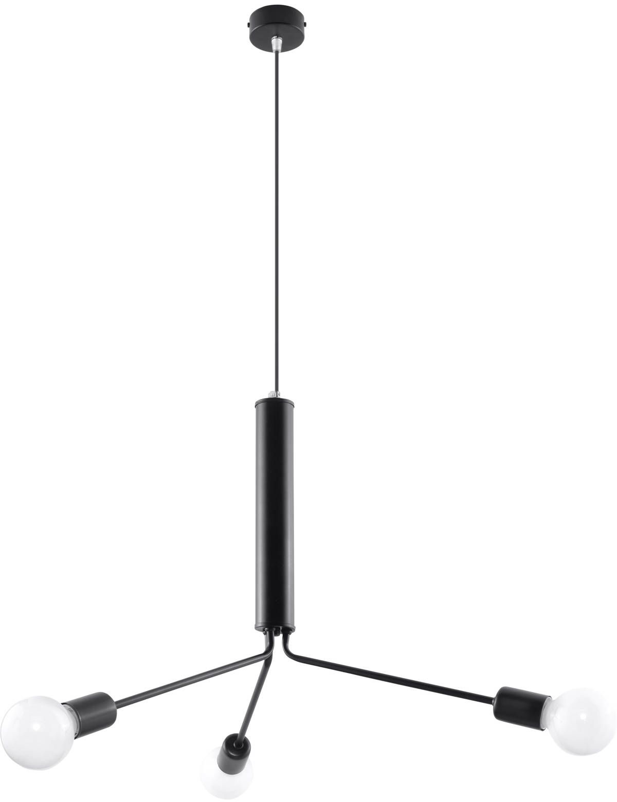 Sollux Lighting Duomo függőlámpa 3x60 W fekete SL.0303