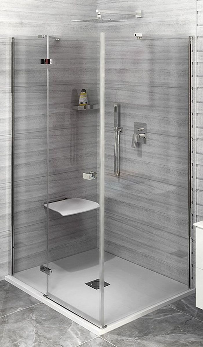 Polysan Fortis Line zuhanyajtók 120 cm dönthető króm fényes/átlátszó üveg FL1012L