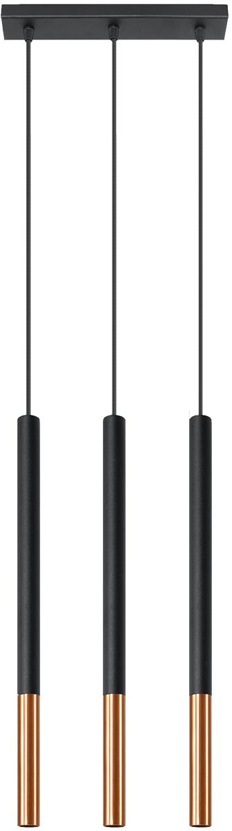 Sollux Lighting Mozaica függőlámpa 3x40 W fekete-réz SL.0889