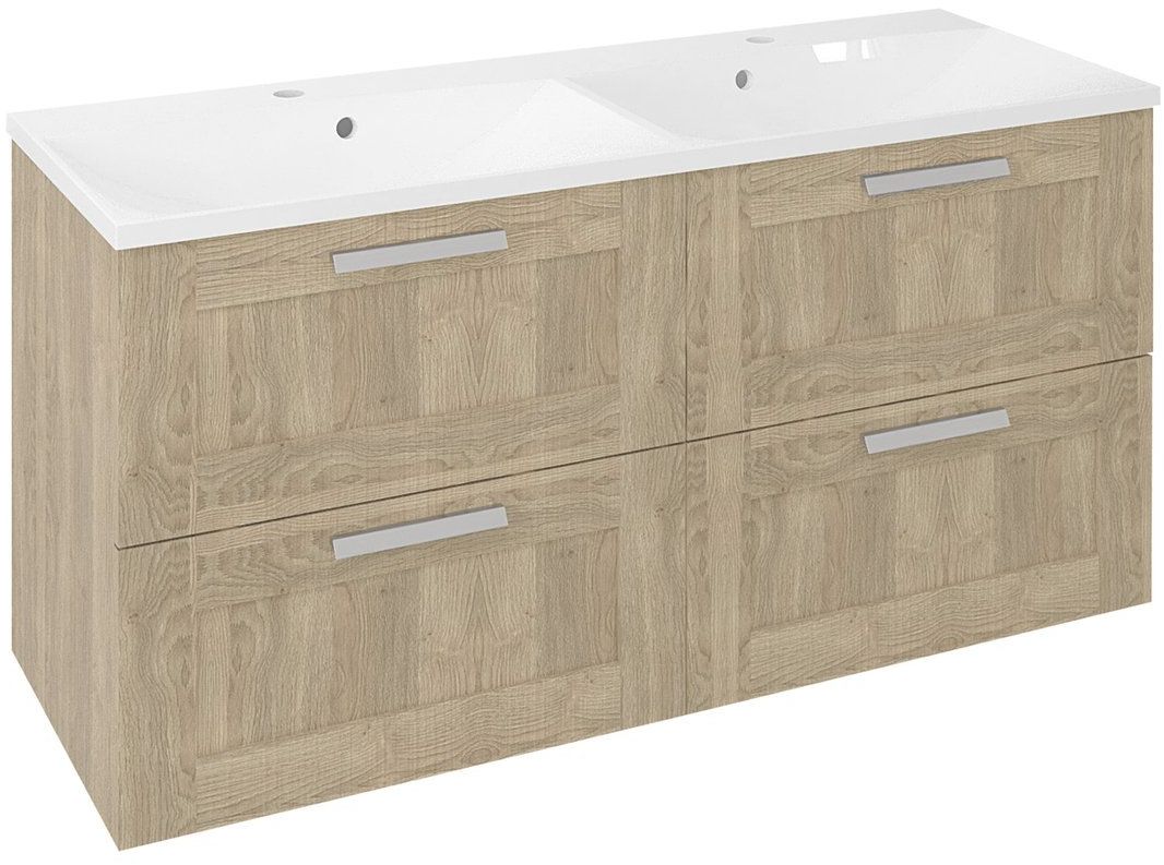 Sapho Amia szekrény 119.5x45x60 cm mosdókagyló alá akasztható tölgy-fa AM120-2020