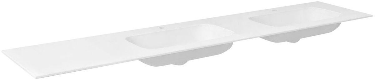 Sapho Aruba mosdótál 240x51.5 cm négyszögletes beépíthető-dupla fehér AR240-B2R