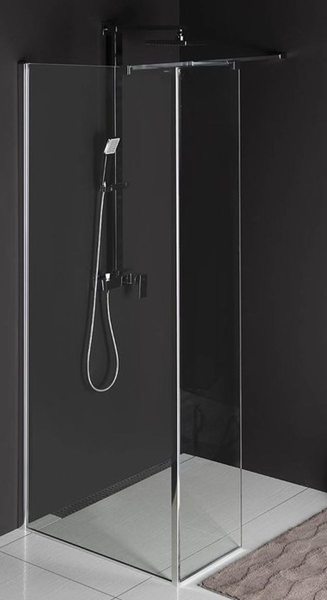 Polysan Modular Shower zuhanyfal 80 cm króm fényes/átlátszó üveg MS2A-80