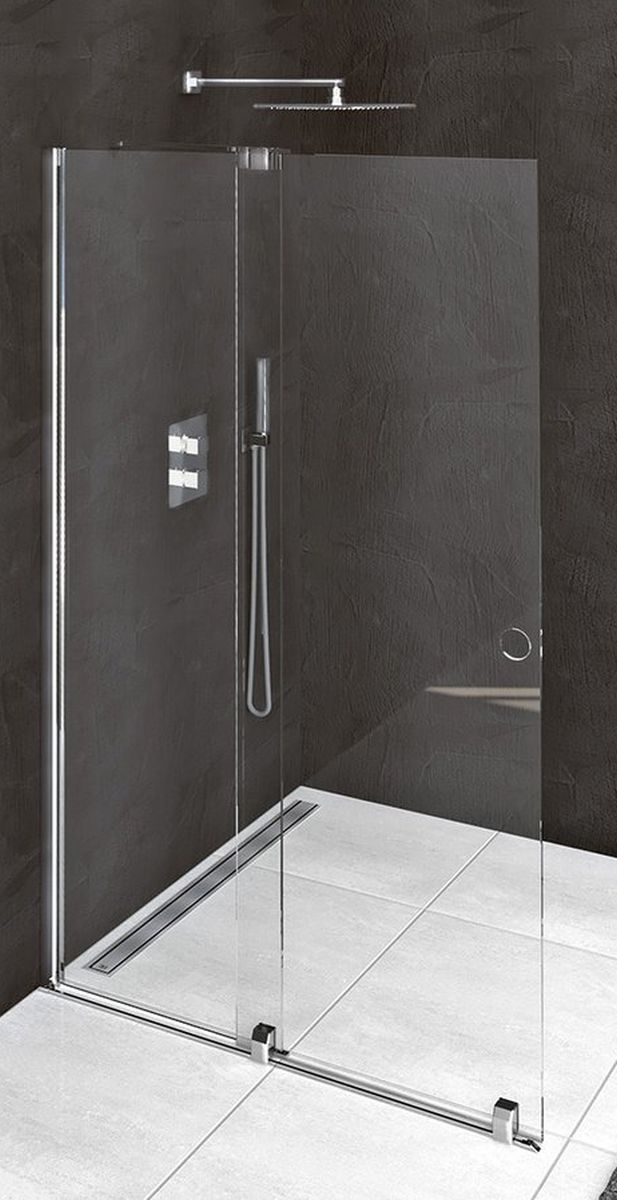 Polysan Modular Shower zuhanyajtók 160 cm tolható króm fényes/átlátszó üveg MS5-160