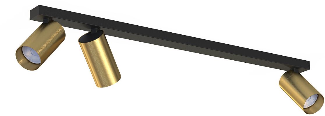 Nowodvorski Lighting Mono mennyezeti lámpa 3x10 W fekete-sárgaréz 7783