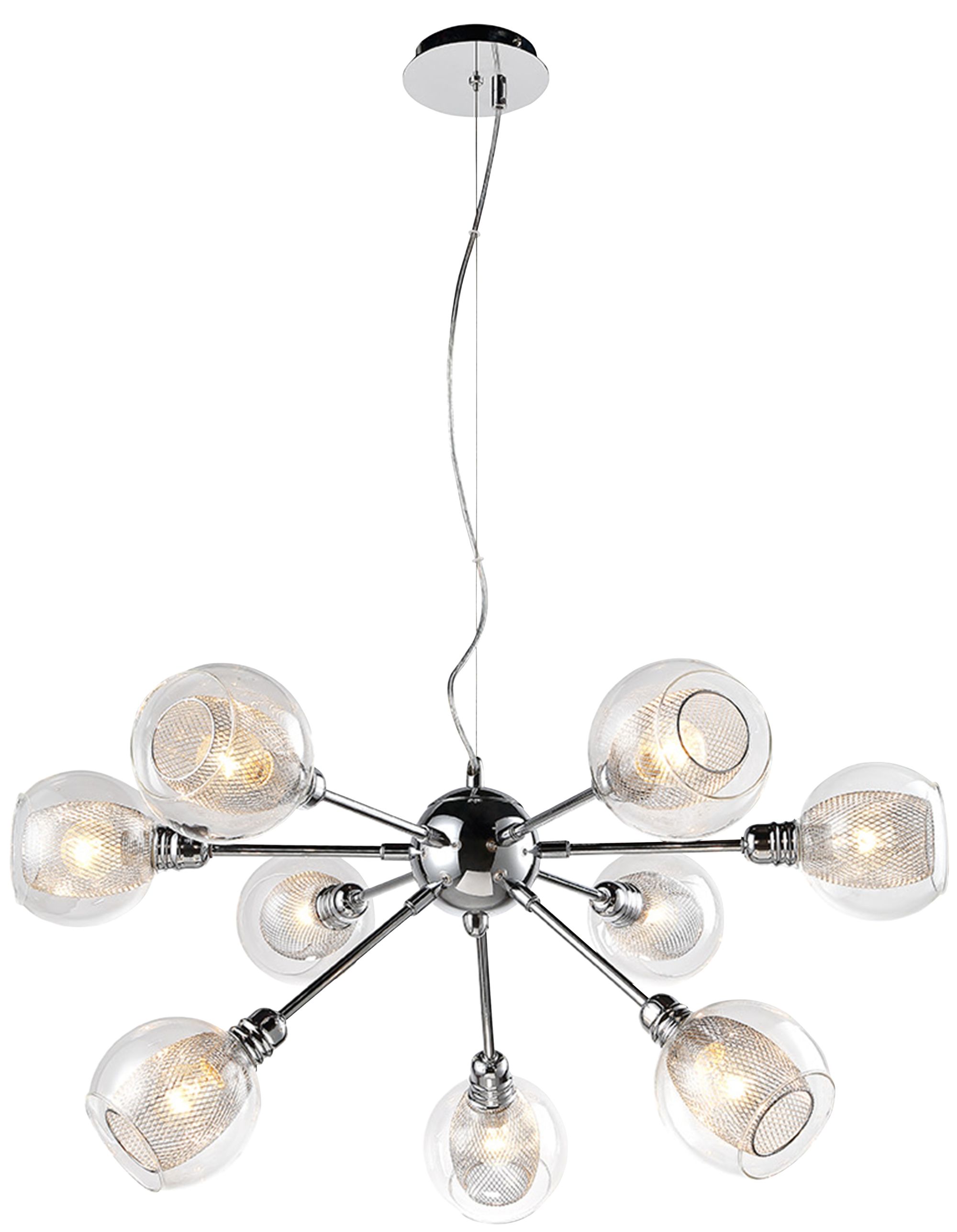 Candellux Dixi függőlámpa x40 W króm-átlátszó 39-65018