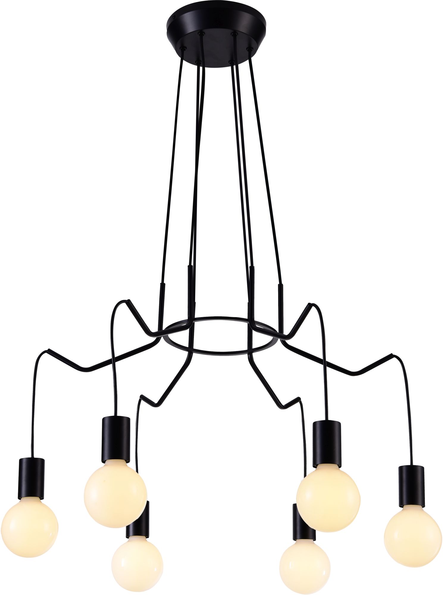 Candellux Basso függőlámpa 6x40 W fekete 36-71033