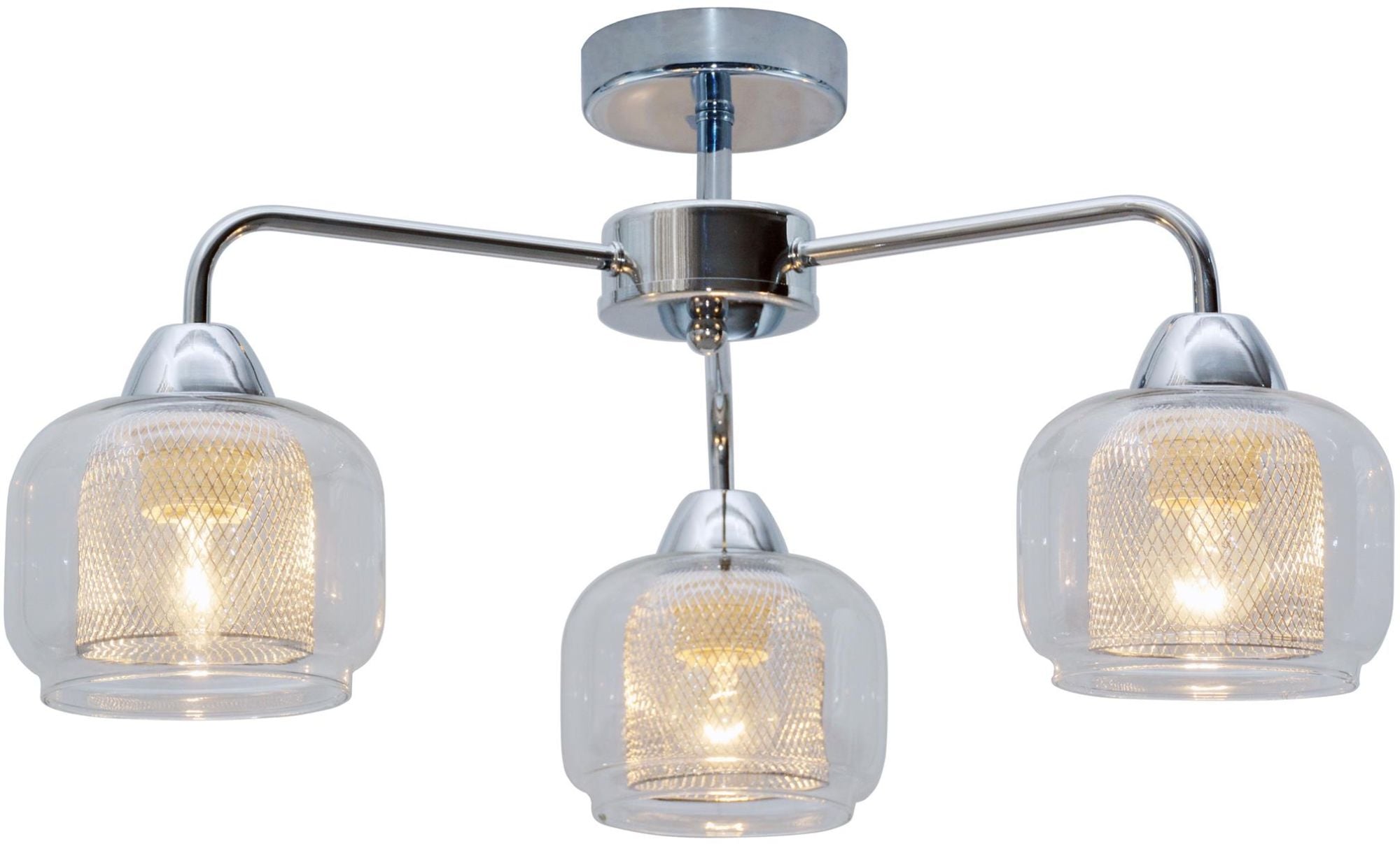 Candellux Ray mennyezeti lámpa 3x40 W króm-átlátszó 33-67081