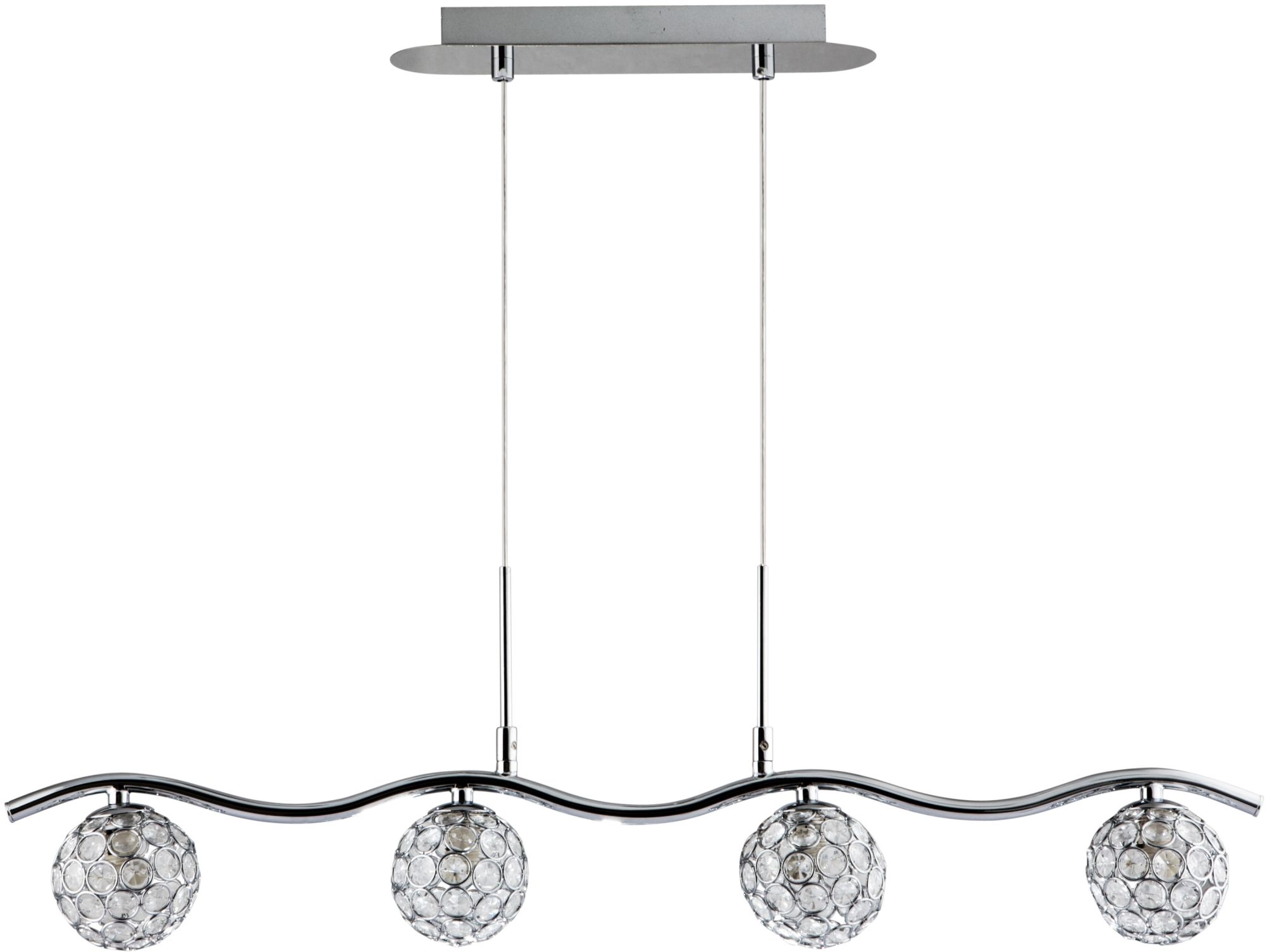 Candellux Starlet függőlámpa 4x40 W króm-átlátszó 34-85750