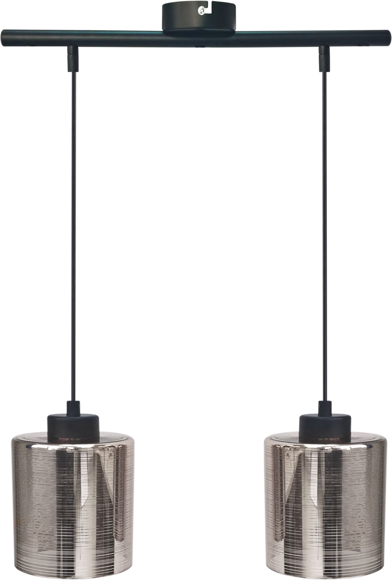 Candellux Cox függőlámpa 2x60 W fekete-króm 32-53879
