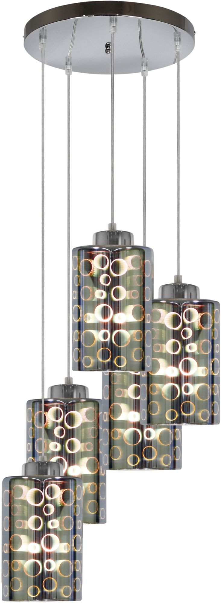 Candellux Nocturno függőlámpa 1x60 W króm-sokszínű 35-57730