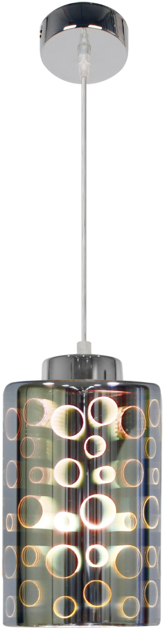 Candellux Nocturno függőlámpa 1x40 W króm-sokszínű 31-57686