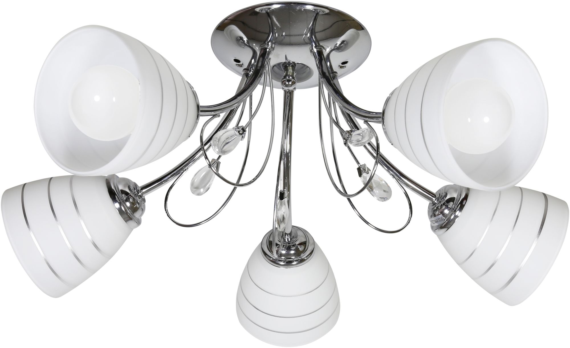 Candellux Simpli mennyezeti lámpa 5x40 W fehér-króm 35-63854