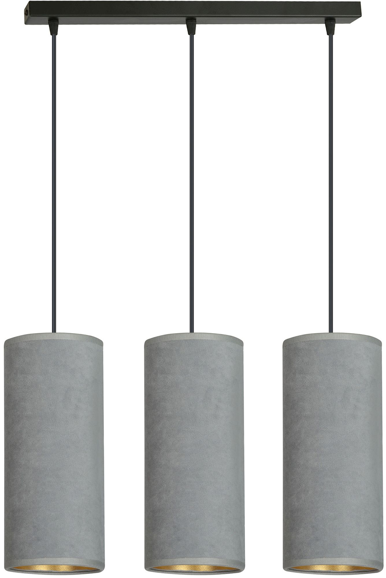 Emibig Bente függőlámpa 3x60 W fekete-arany-szürke/hamvas 1060/3