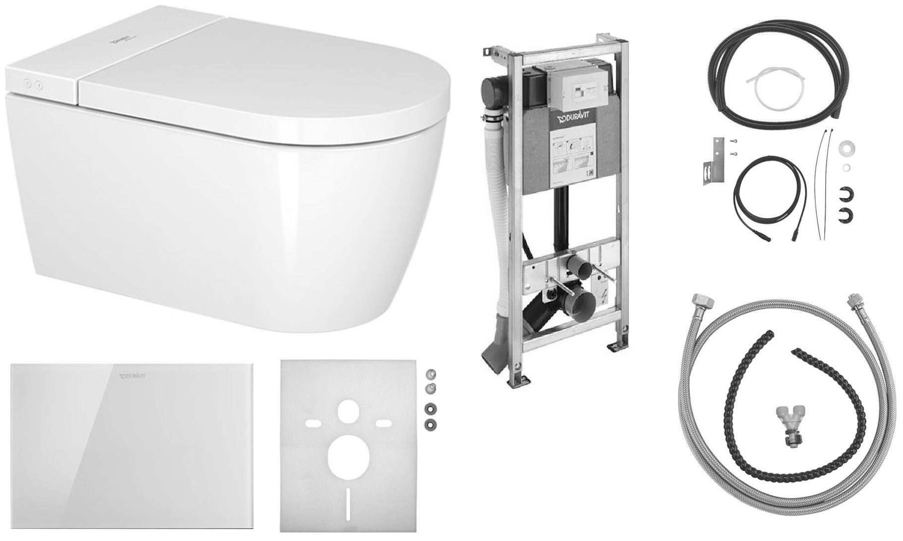 Duravit SensoWash keret készlet tállal, deszkával és gombbal WD7014001000