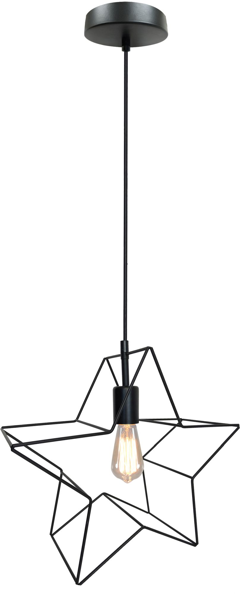 Candellux Gwiazdka függőlámpa 1x60 W fekete 31-64080
