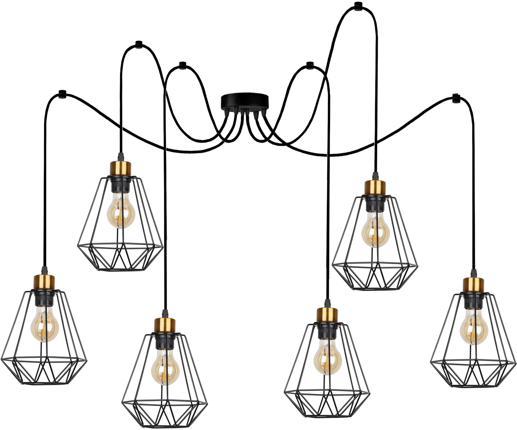 Candellux Primo függőlámpa 6x60 W fekete-patina 36-00316