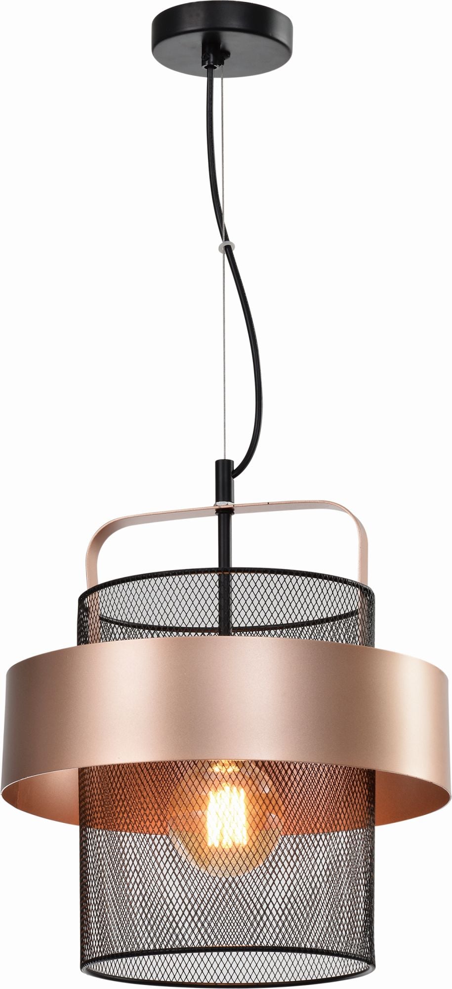 Candellux Fiba függőlámpa 1x40 W fekete-réz 31-78490