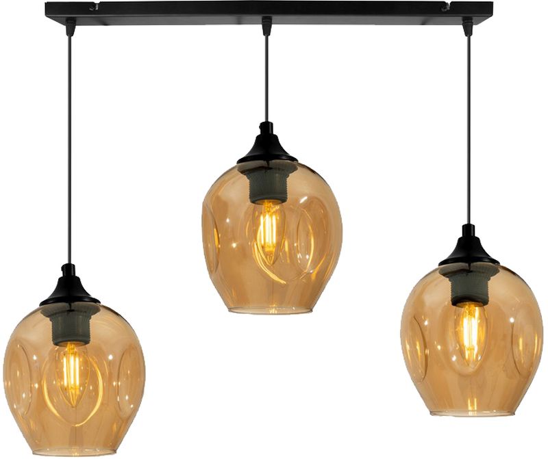 Candellux Aspa függőlámpa 3x40 W fekete-barna 33-00606