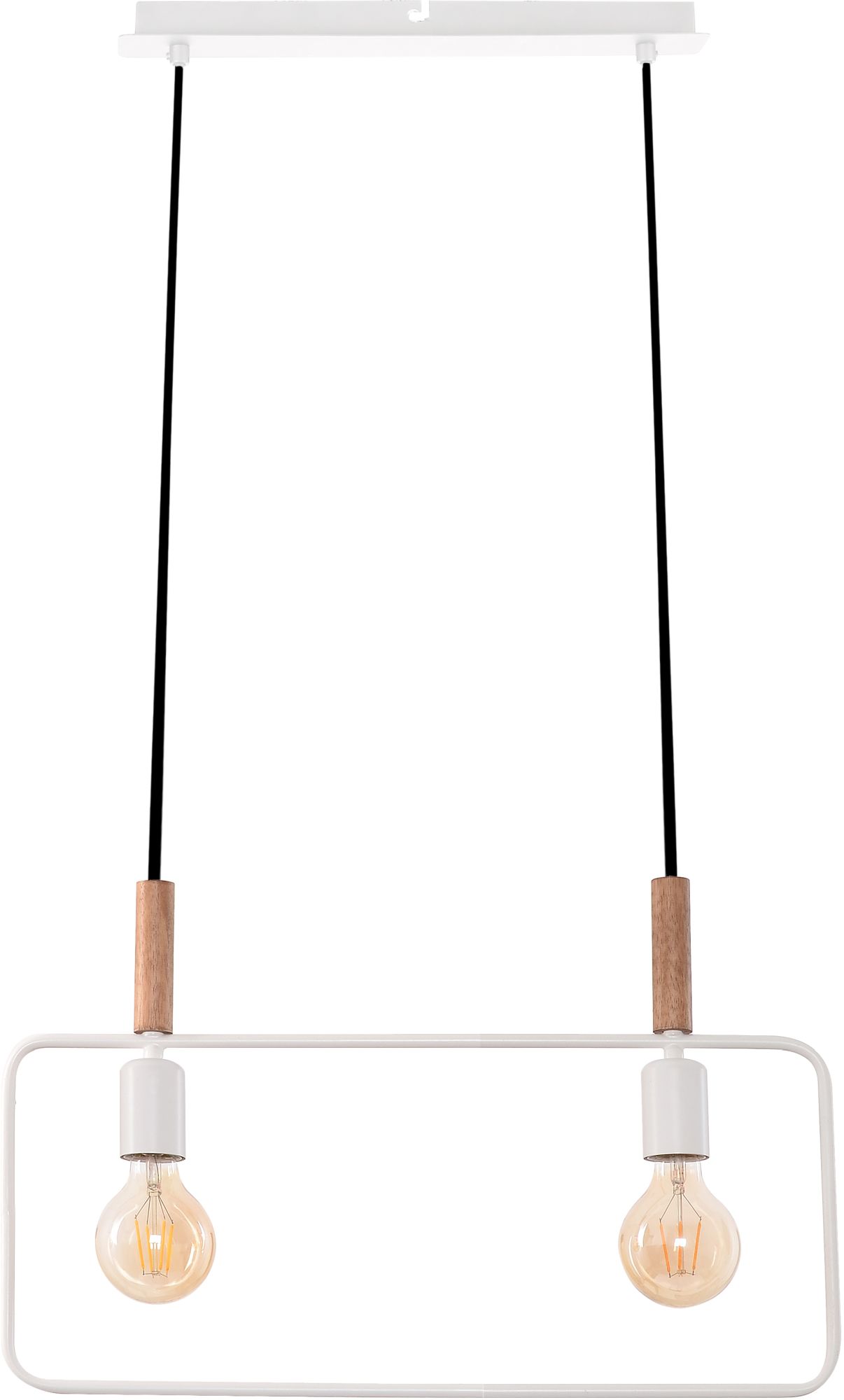 Candellux Frame függőlámpa 2x60 W fehér-fa 32-73549