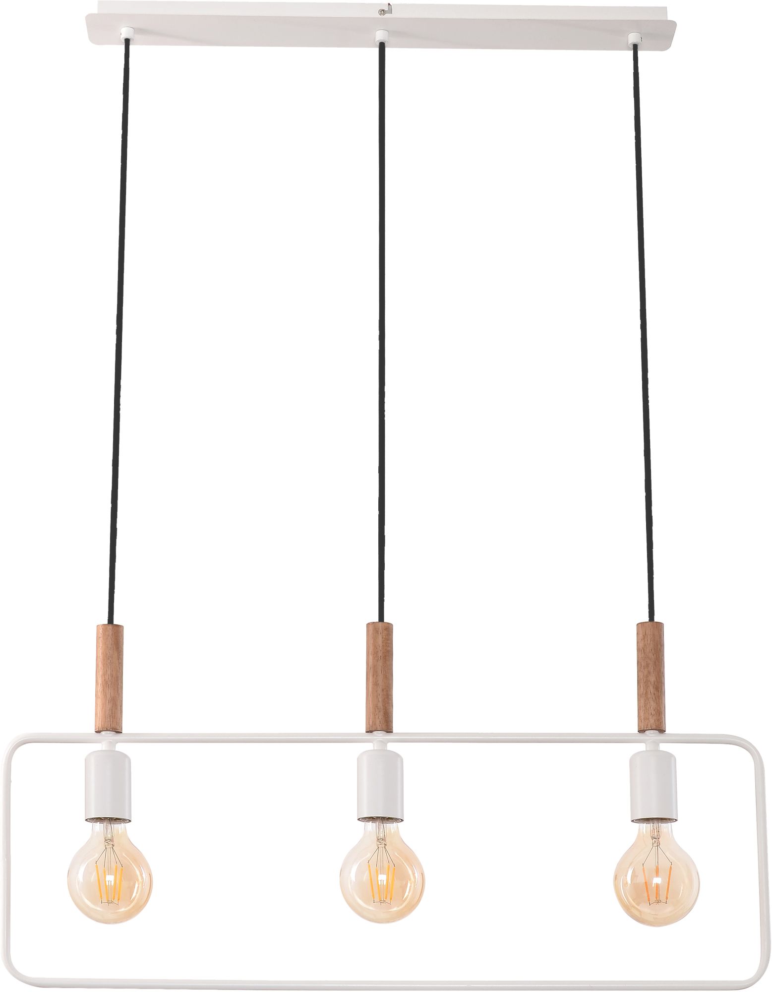 Candellux Frame függőlámpa 3x60 W fehér-fa 33-73532