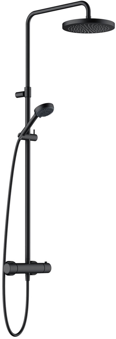 Kludi Logo Neo zuhany készlet fal termosztáttal trópusi zuhany opcióval fekete 6808239-00