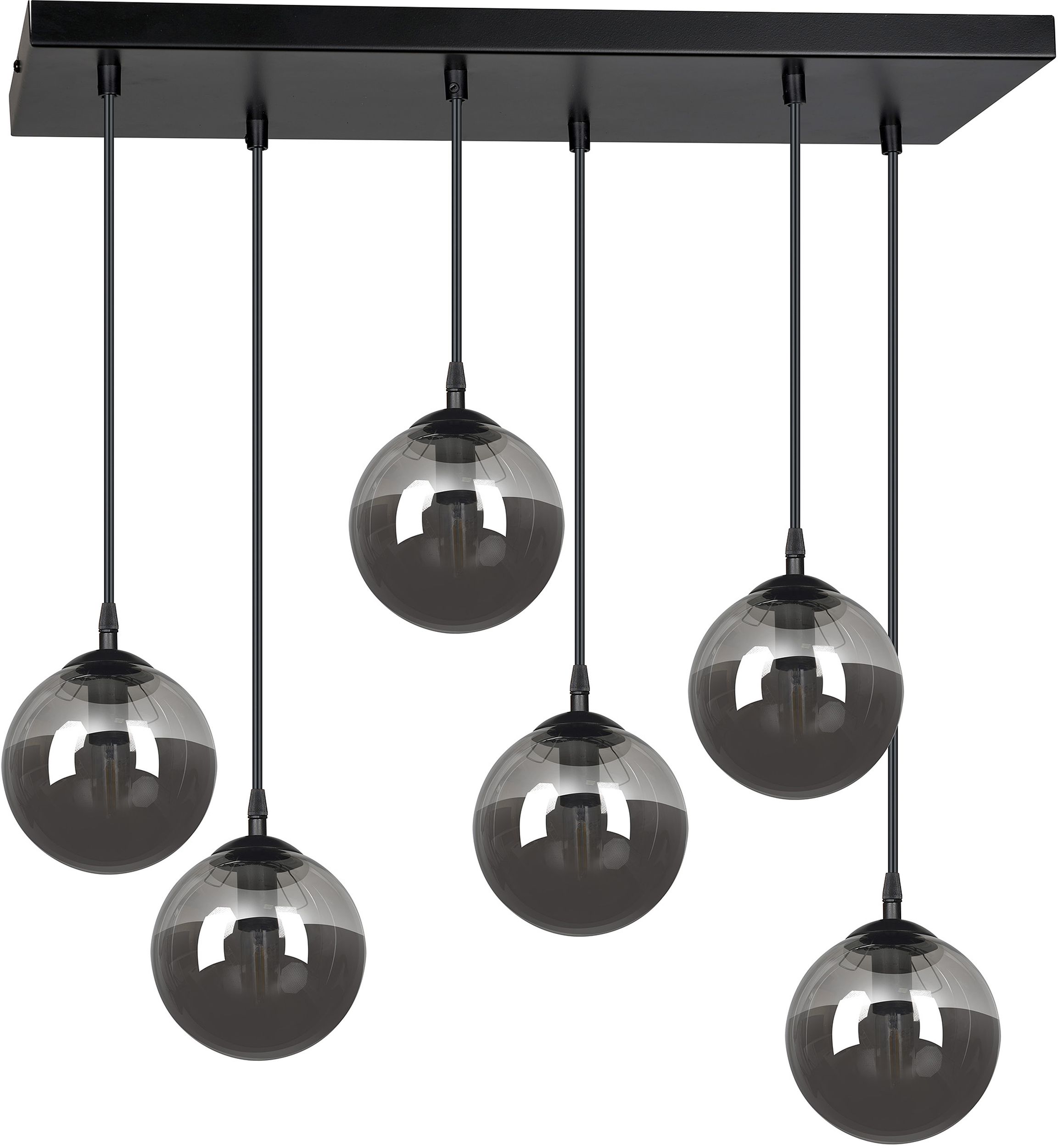 Emibig Cosmo függőlámpa 6x10 W fekete-grafit 712/6