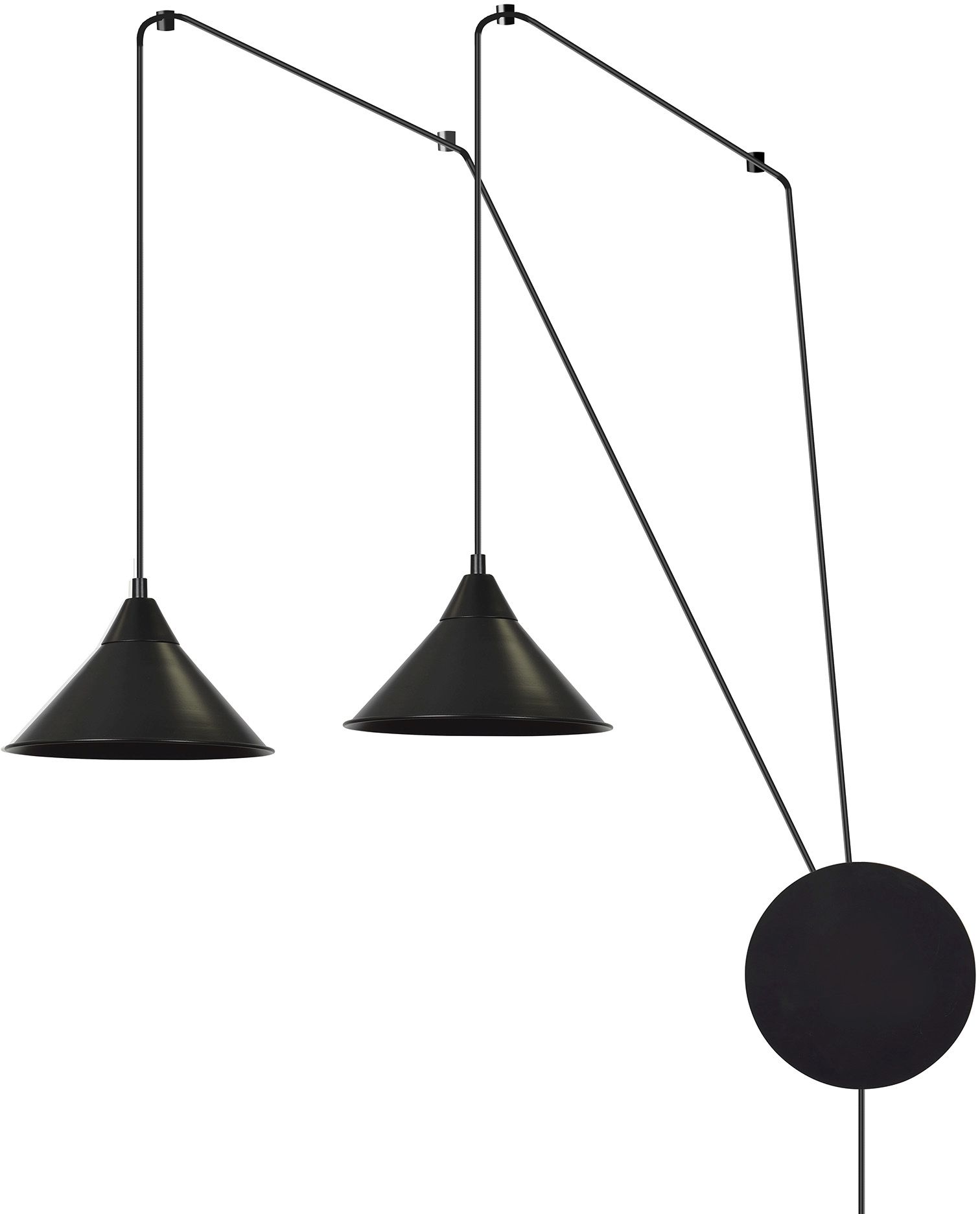 Emibig Abramo függőlámpa 2x15 W fekete 160/2