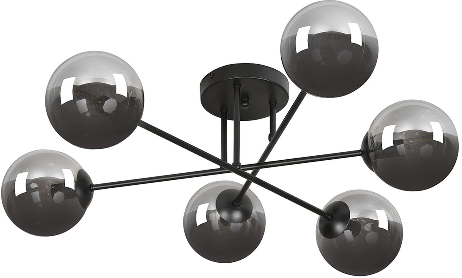 Emibig Brendi mennyezeti lámpa 6x10 W fekete-grafit 832/6B