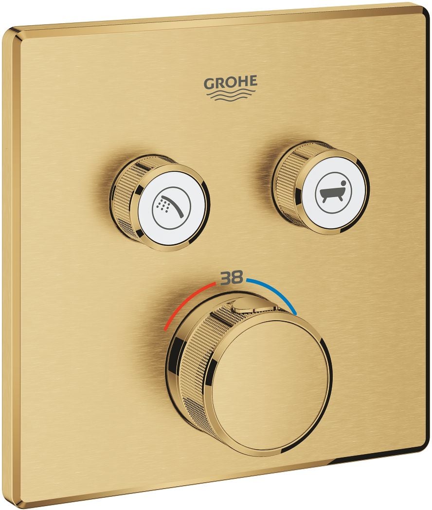 Grohe Grohtherm SmartControl kád és zuhany csaptelep süllyesztett igen Brushed Cool Sunrise 29124GN0