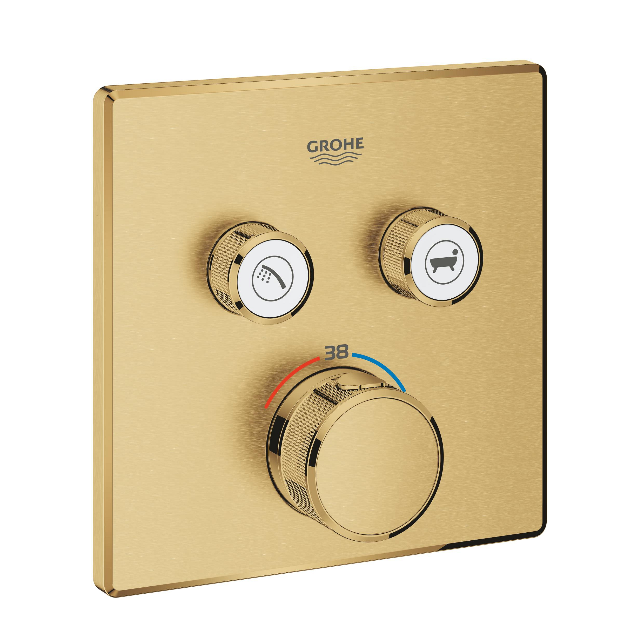 Grohe Grohtherm SmartControl kád és zuhany csaptelep süllyesztett z termosztáttal arany 29124GN0