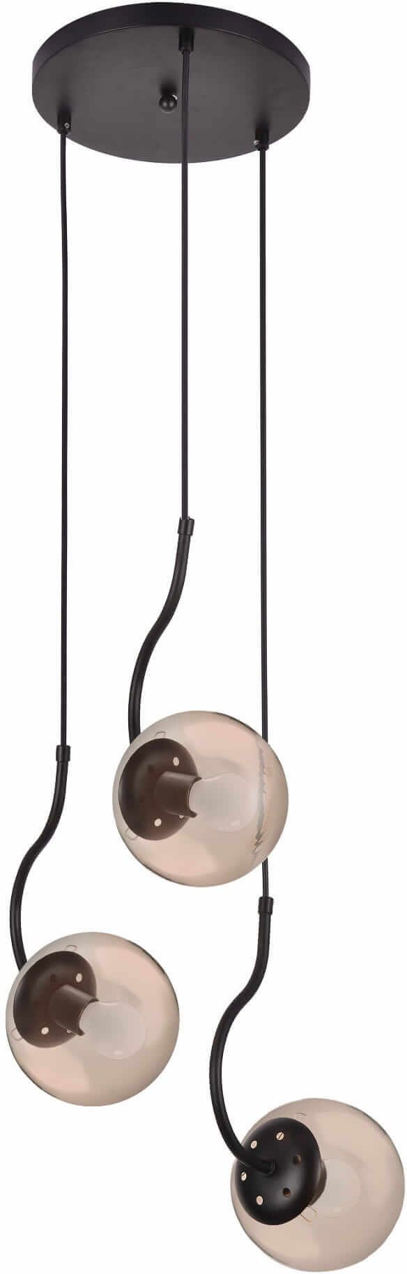 Light Prestige Hook függőlámpa 3x40 W fekete-borostyán LP-125/3PBK