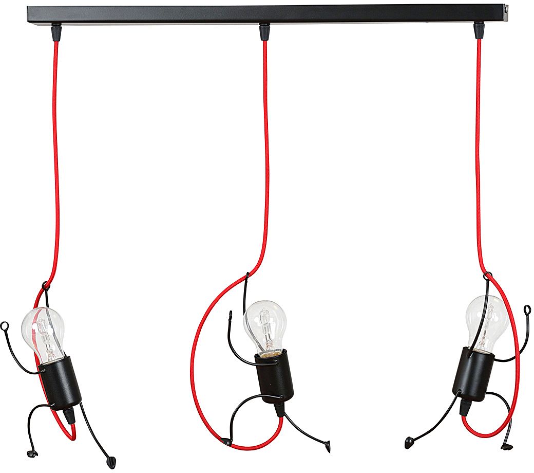 Emibig Bobi függőlámpa 3x15 W fekete-piros 537/3