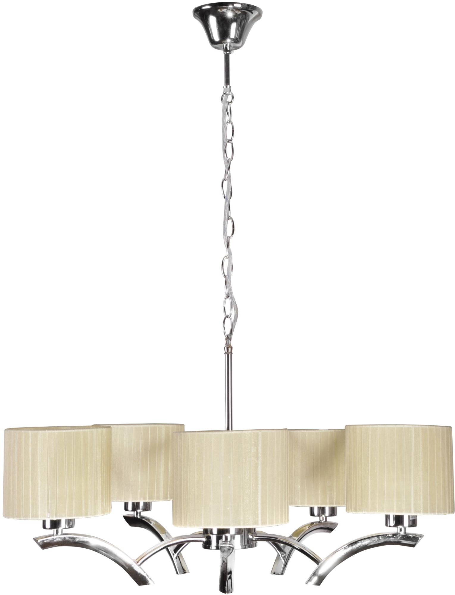 Candellux Draga függőlámpa 5x60 W króm-krém 35-04222