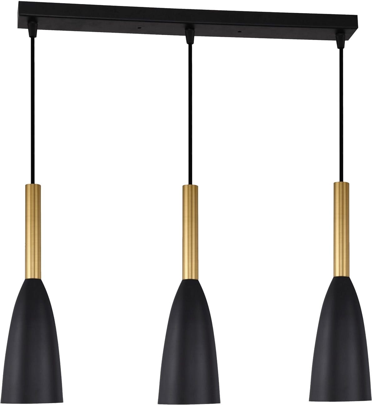 Light Prestige Solin függőlámpa 3x60 W fekete-arany LP-181/3LBK/GD