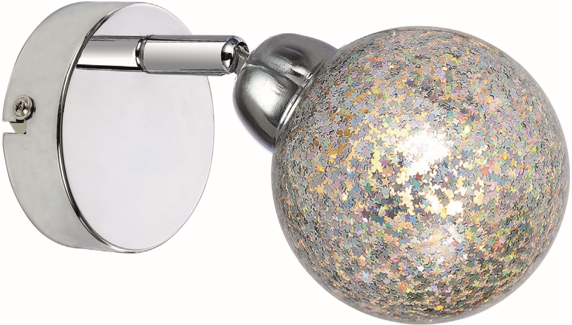 Candellux Kaleidoscope oldalfali lámpa 1x4 W króm 91-61553
