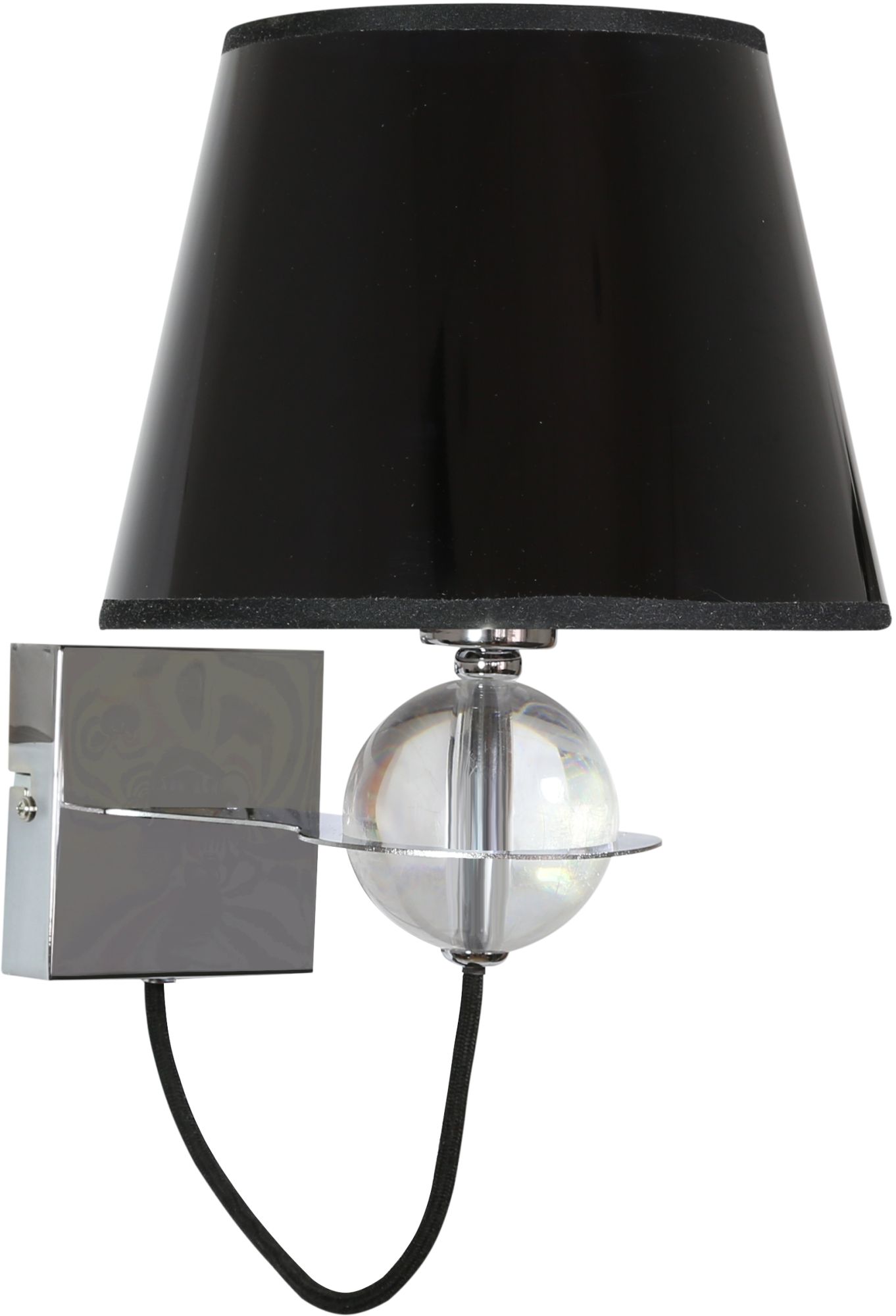 Candellux Tesoro oldalfali lámpa 1x40 W fekete-króm 21-29508