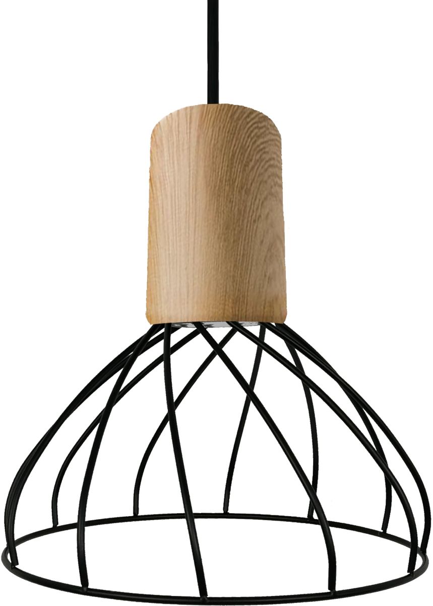 Light Prestige Moderno függőlámpa 1x50 W fekete-fa LP-1221/1PSBK