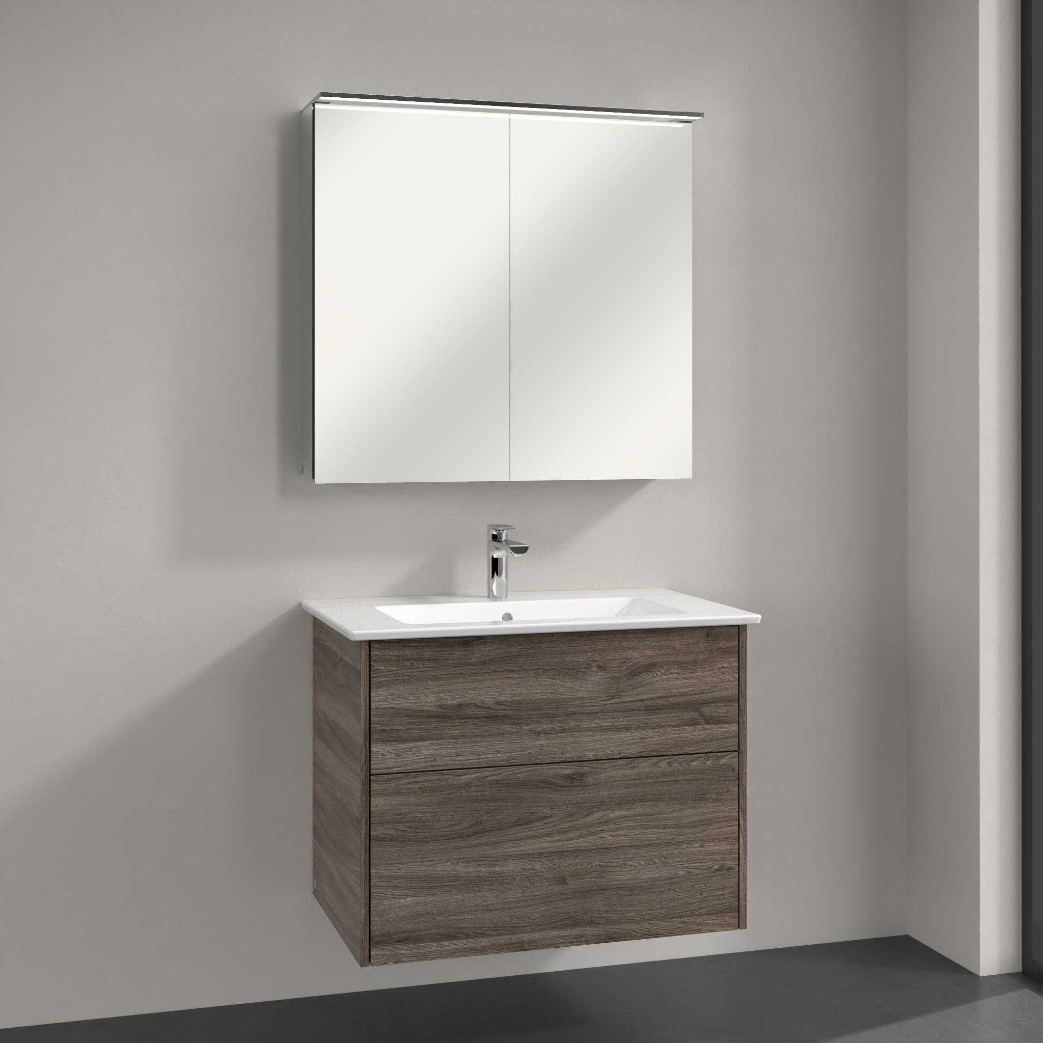 Villeroy & Boch Finero mosdó szekrénnyel 80 cm szürke S00402RKR1