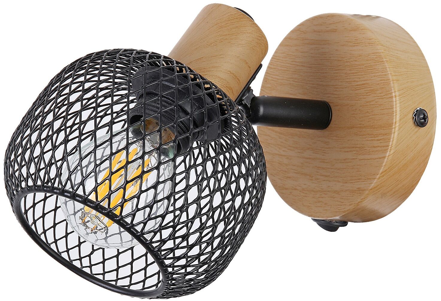 Rabalux Grendel oldalfali lámpa 1x40 W fekete-fa 3127