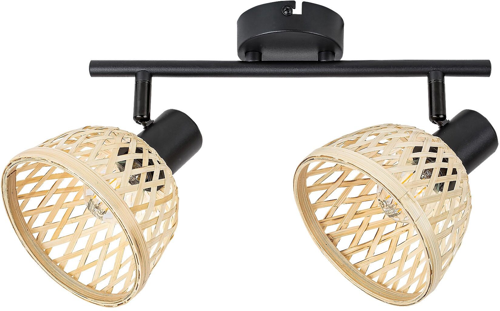 Rabalux Rattan mennyezeti lámpa 2x15 W fekete-bézs 3134