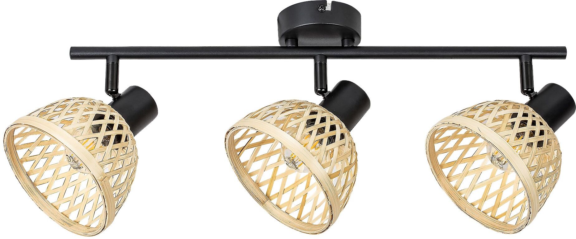 Rabalux Rattan mennyezeti lámpa 3x15 W fekete-bézs 3135