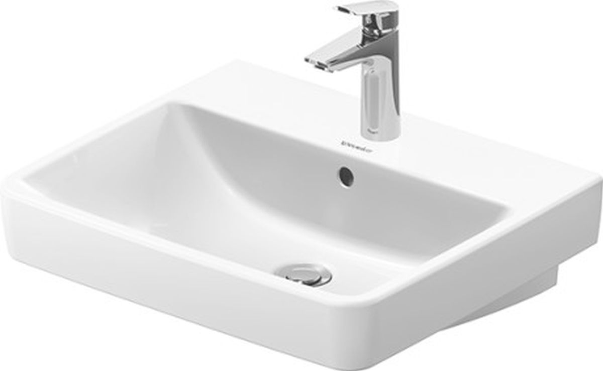 Duravit No. 1 mosdótál 55x46 cm négyszögletes beépíthető fehér 23755500002